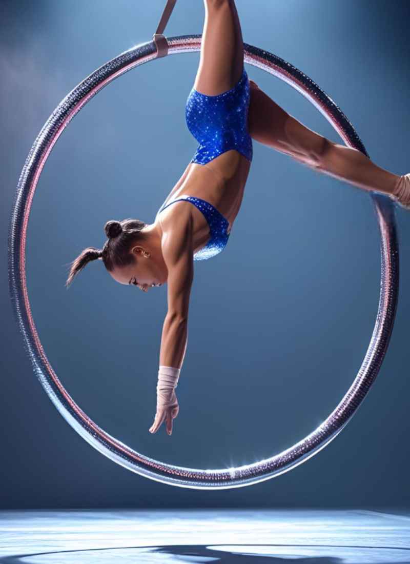 High-performance acrobatic equipment in use